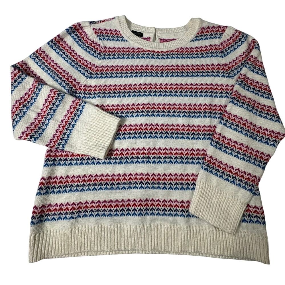 Talbots Multicolor Fair Isle Nordic inspired print sweater XL